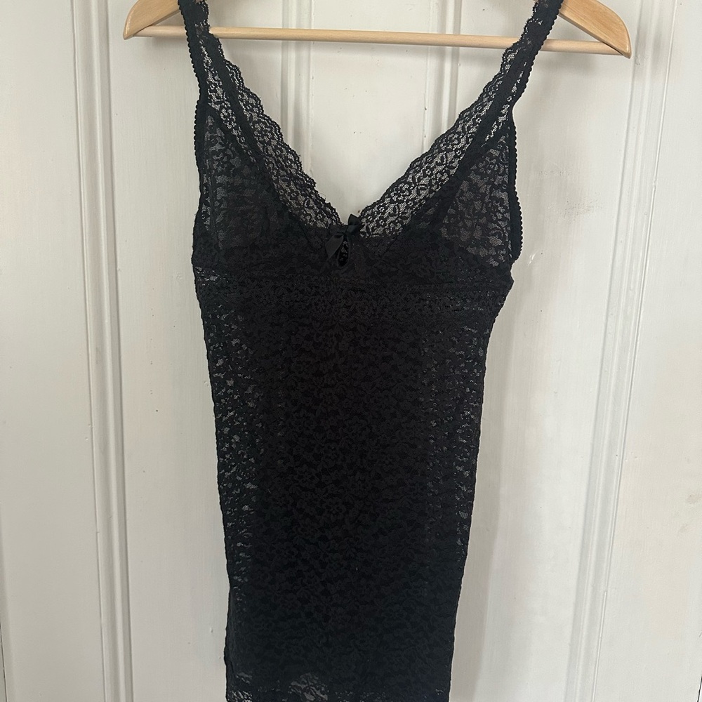 Victoria's Secret Sheet Black Lace Pajama